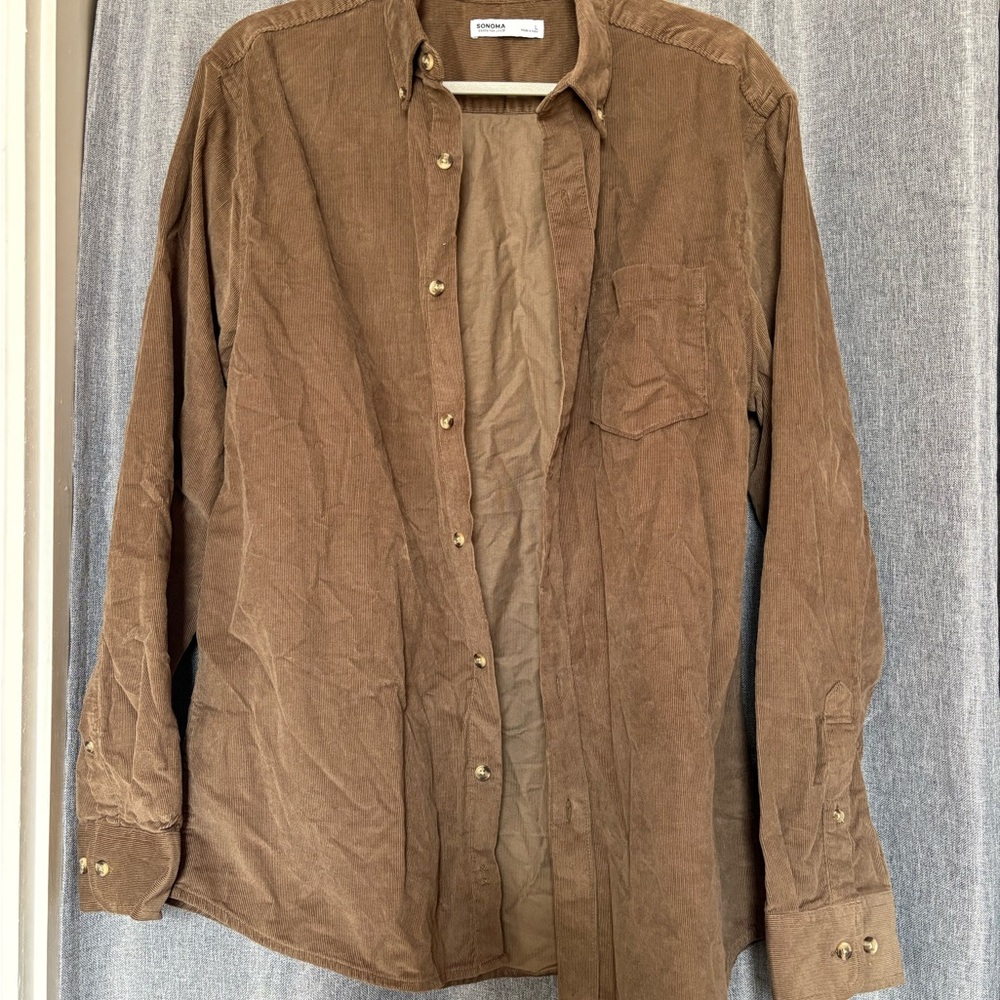 Men's Brown Corduroy Shirt